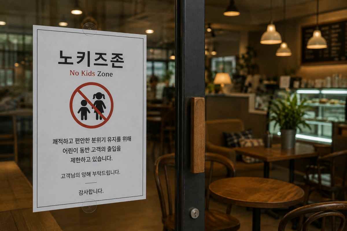 AI로 생성한 '노 키즈존' 안내 문구 / AI 생성 이미지