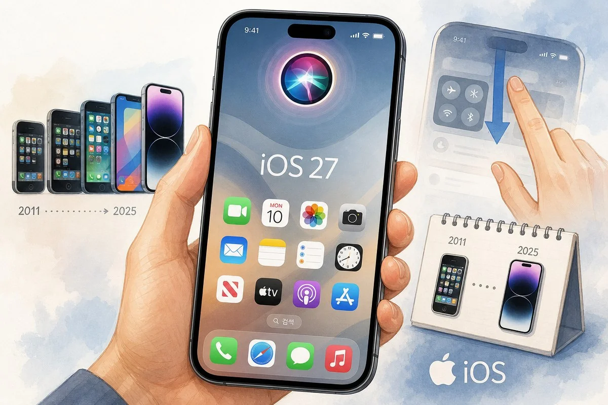 iOS 27 관련 이미지 / AI 생성 일러스트(삽화)