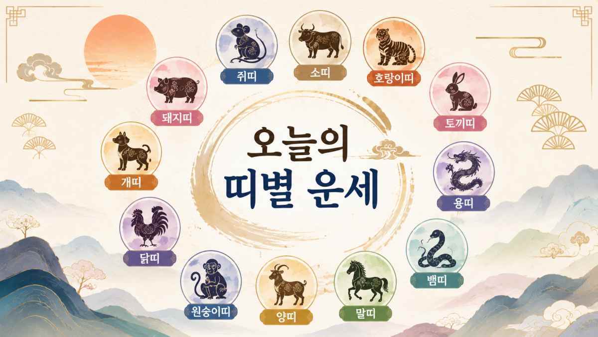 9월 4일 12띠 운세 대공개, 당신의 띠는 '기회'일까 '주의'일까