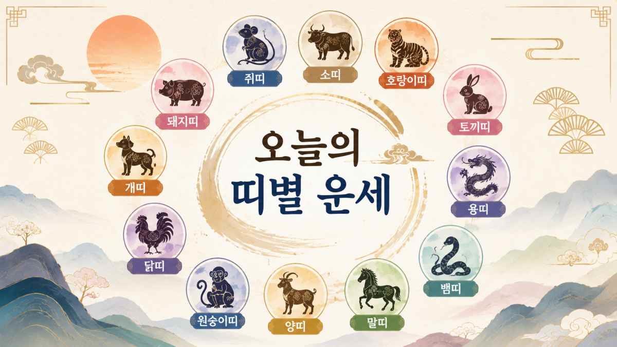 띠별 운세 / AI 생성 이미지