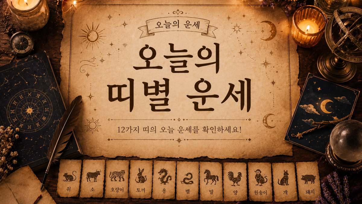 2026년 9월 9일 당신의 띠는? 12띠별 운세 대공개 (+운세)