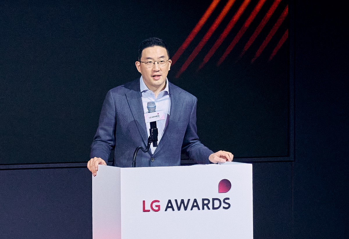 'LG어워즈'에서 축사하는 구광모 LG 회장 / 뉴스1