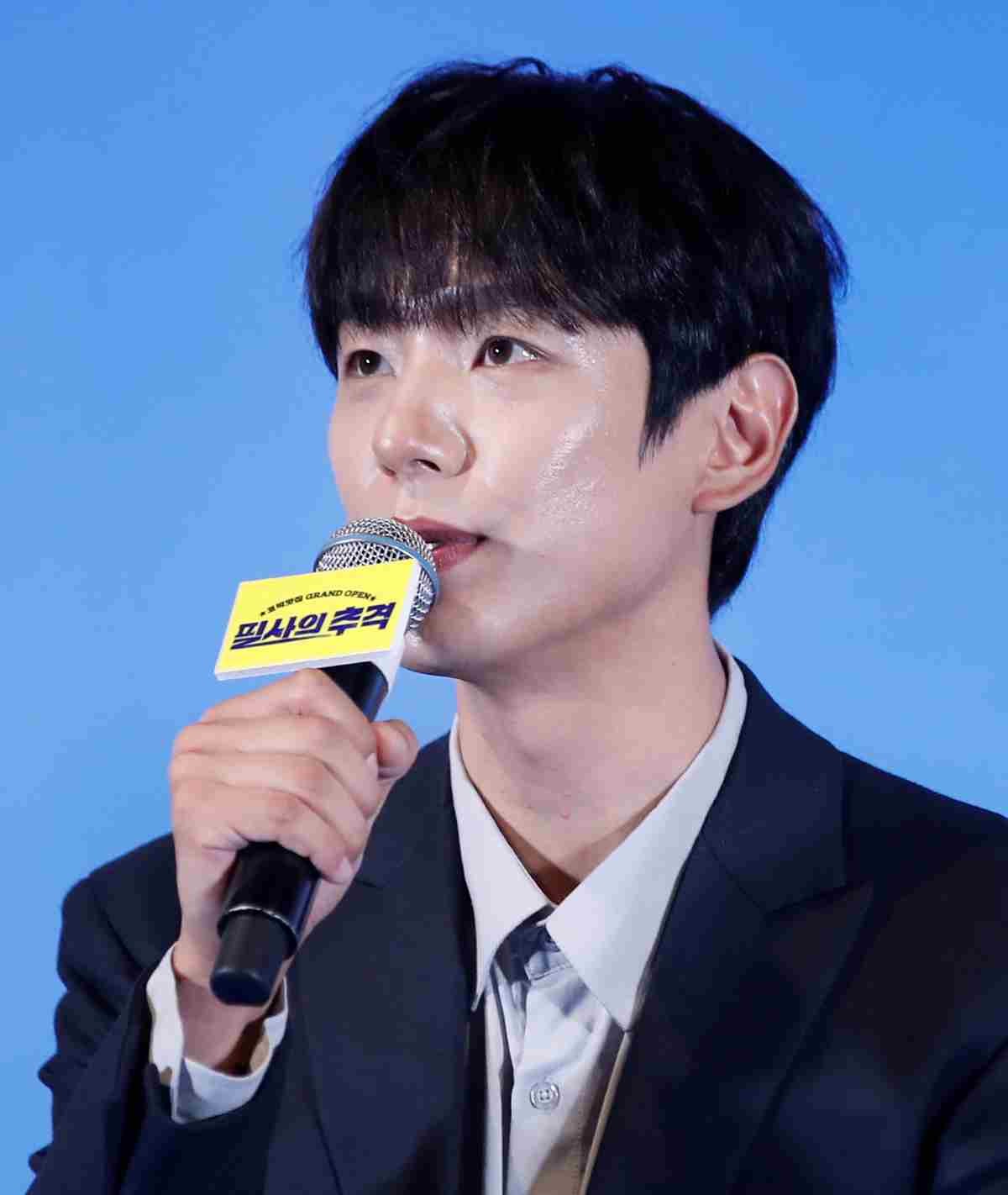 배우 곽시양이 2024년 서울 CGV 용산 아이파크몰에서 열린 영화 ‘필사의 추격’(감독 김재훈) 언론시사회에서 인사말을 하고 있다. / 뉴스1