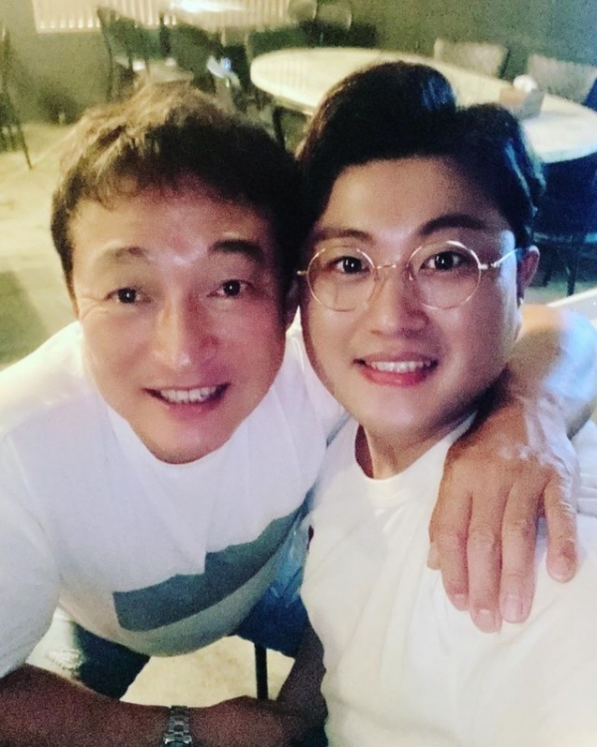 과거 김호중이 공개한 이재룡과의 친분 사진. / 김호중 인스타그램