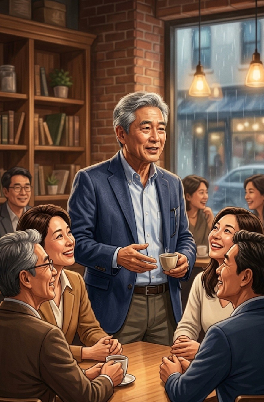 사람들 속의 중년. 기사 내용 토대로 AI툴 활용해 제작한 자료사진.