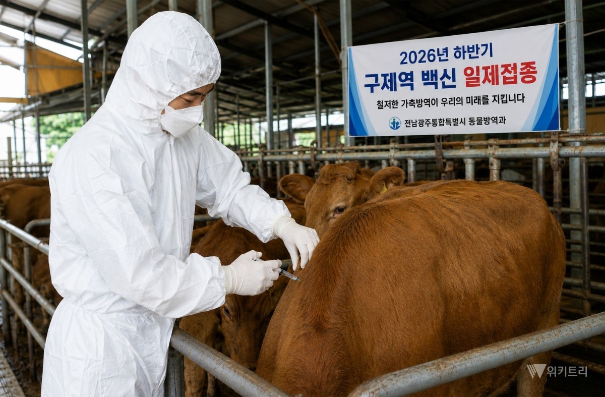 전남광주특별시,9월 말까지 구제역 백신 총력전