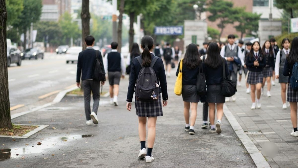 걸어가는 학생들 / 기사 내용을 바탕으로 제작한 AI 이미지. 기사 내용과 무관함