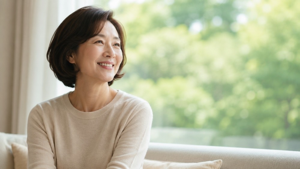 행복한 중년의 모습을 표현한 자료사진. AI툴로 생성됐습니다.