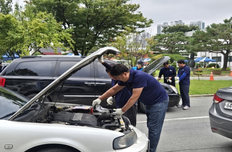 추성 귀성길 오르기 전 '차량 검진'...대전 6곳서 무료 점검