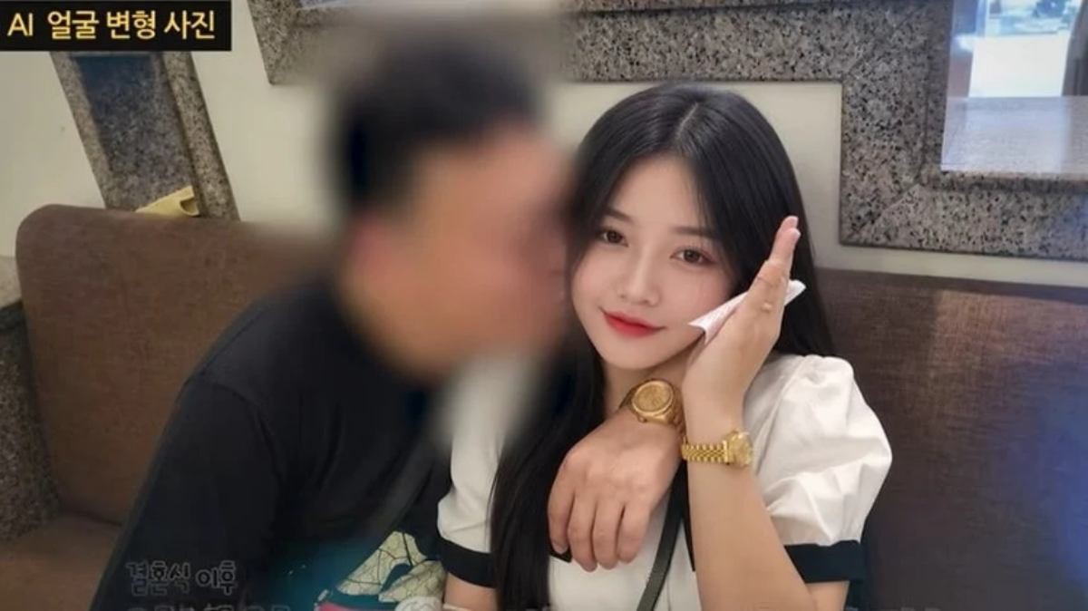유튜브 영상에서 공개된 부부의 사진. 다만, 여성의 얼굴은 식별할 수 없도록 AI를 이용해 변형한 사진이라고 설명했다 / 유튜브 '투우부부'