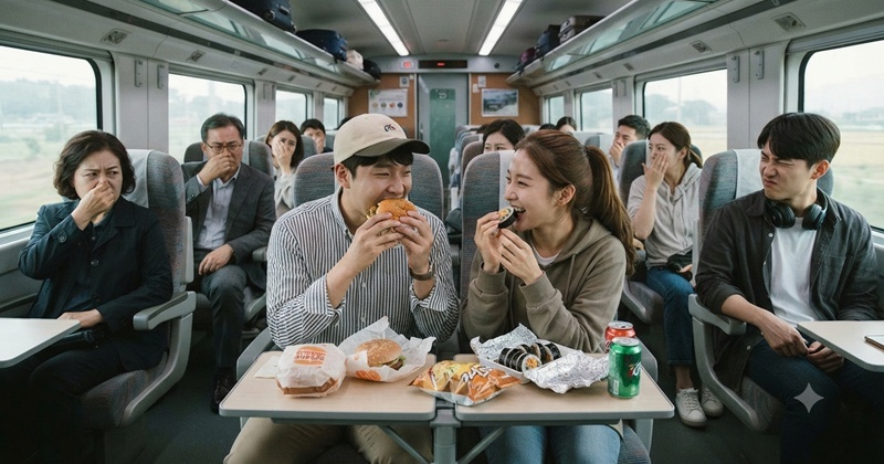 KTX에서 김밥 먹어도 될까? 추석 기차 안 '음식' 섭취 기준