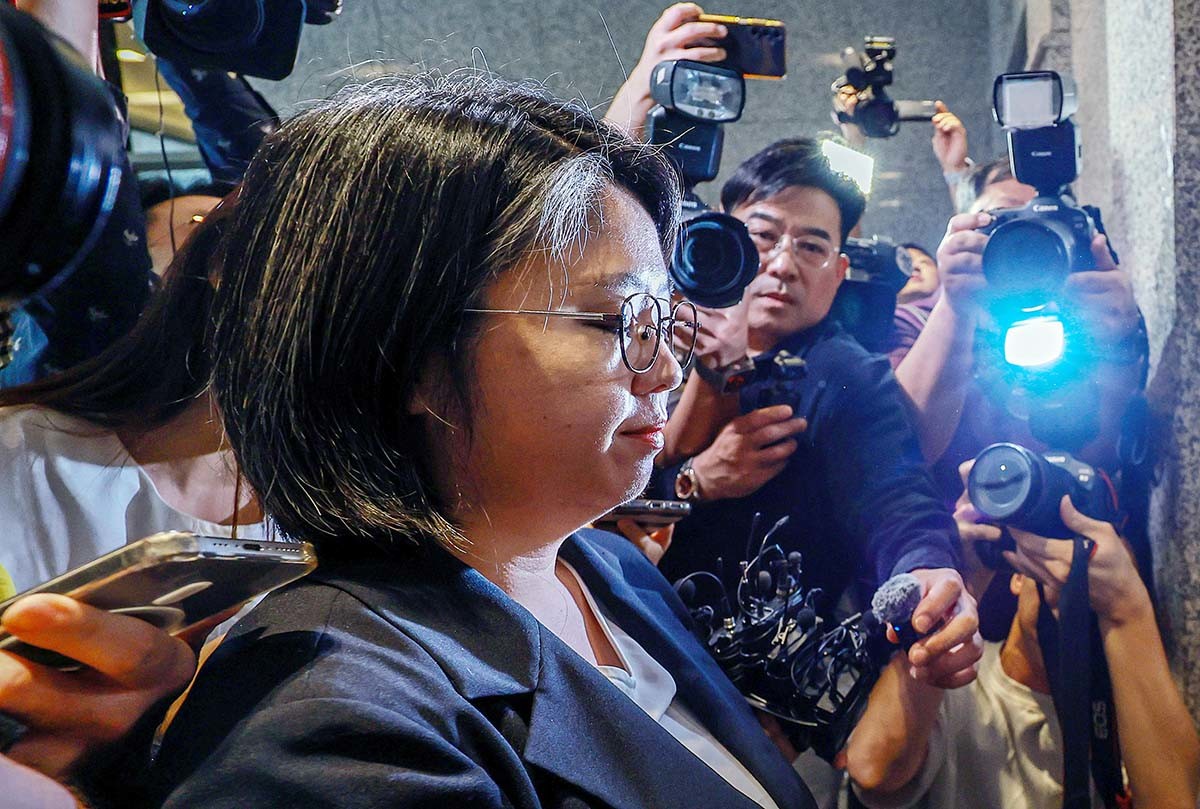 용혜인 성평등가족부 장관 후보자가 7일 서울 서대문구 한국청소년활동진흥원에 마련된 인사청문회 준비 사무실로 출근하고 있다. / 뉴스1