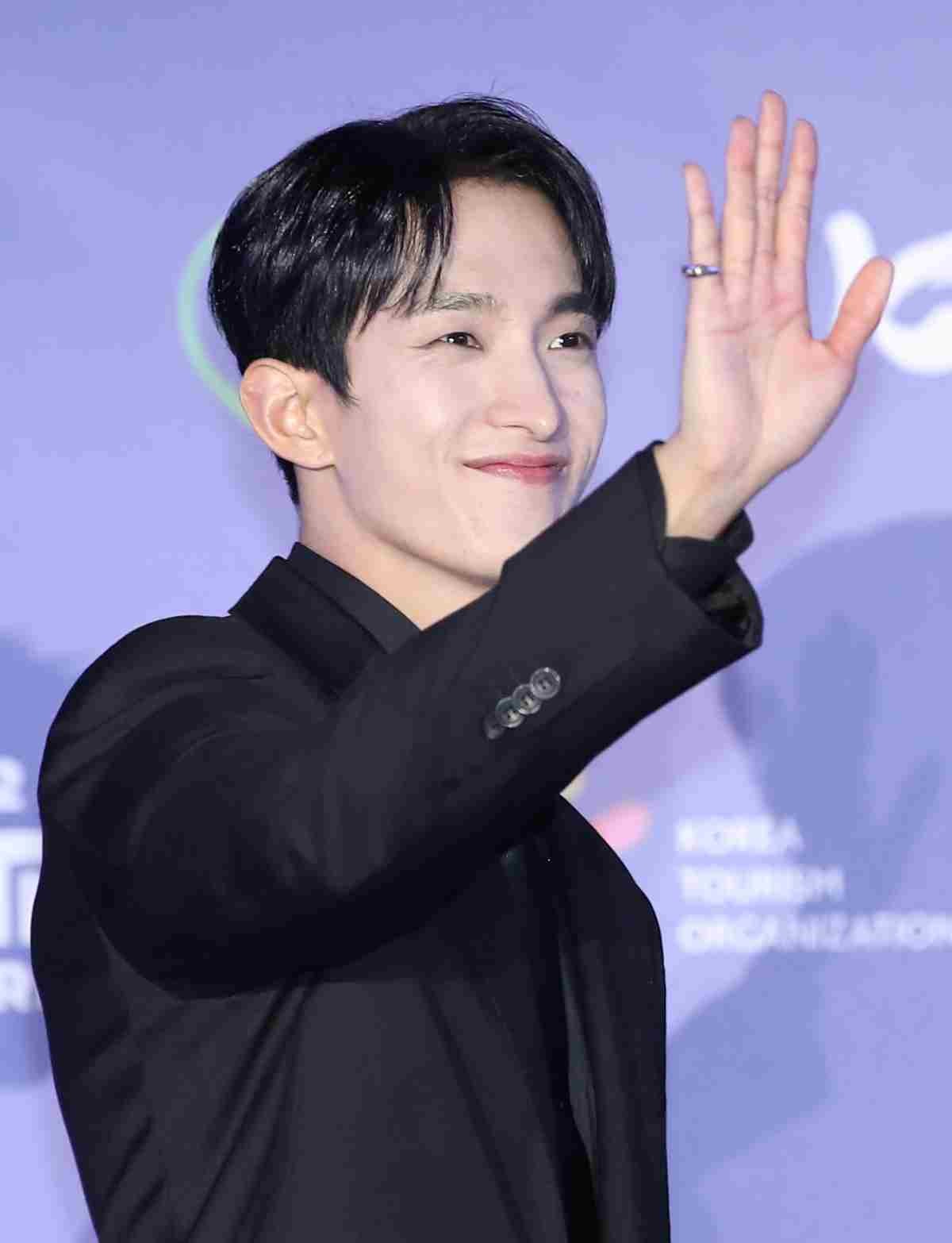 세븐틴 도겸이 2024년 일본 오사카 쿄세라 돔에서 열린 '2024 마마 어워즈'(MAMA AWARDS)에 참석해 레드카펫을 밟고 있다. / 뉴스1