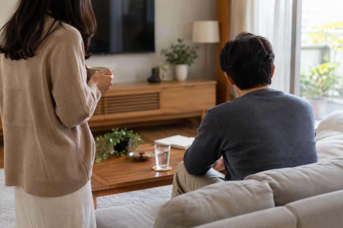 부부 대화 모습 / 기사 내용을 바탕으로 제작한 AI 이미지