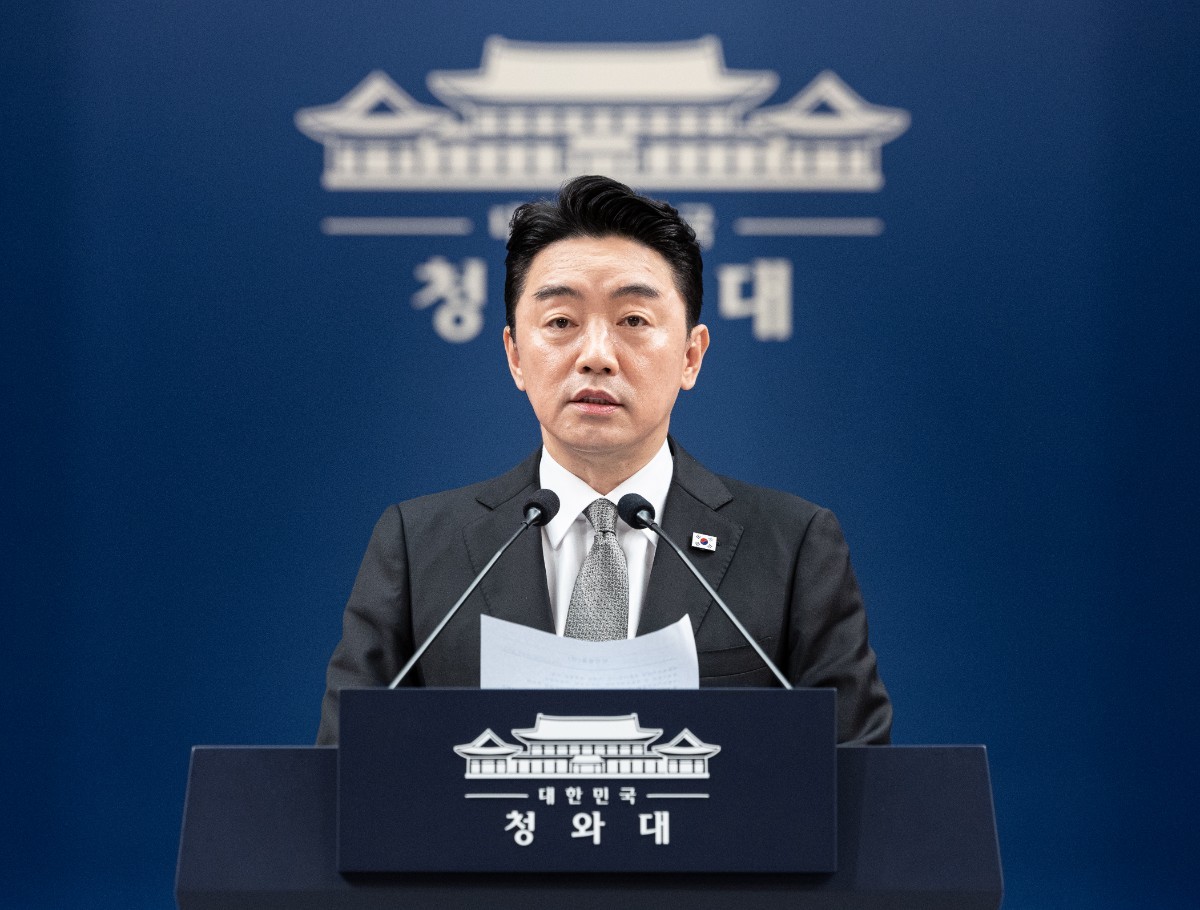 인사 관련 브리핑 하는 강훈식 비서실장 / 뉴스1