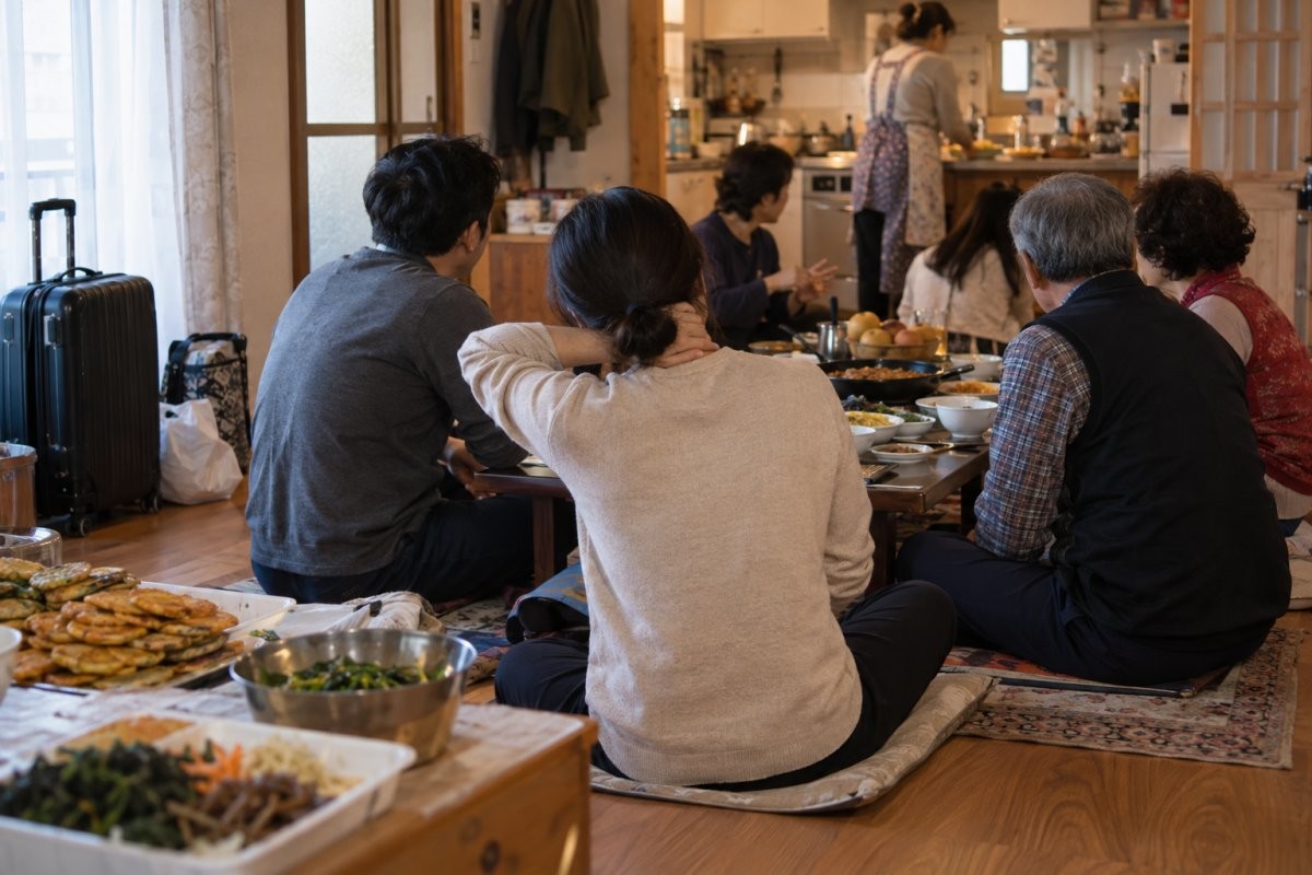 명절 모임 / 기사 내용을 바탕으로 제작한 AI 이미지