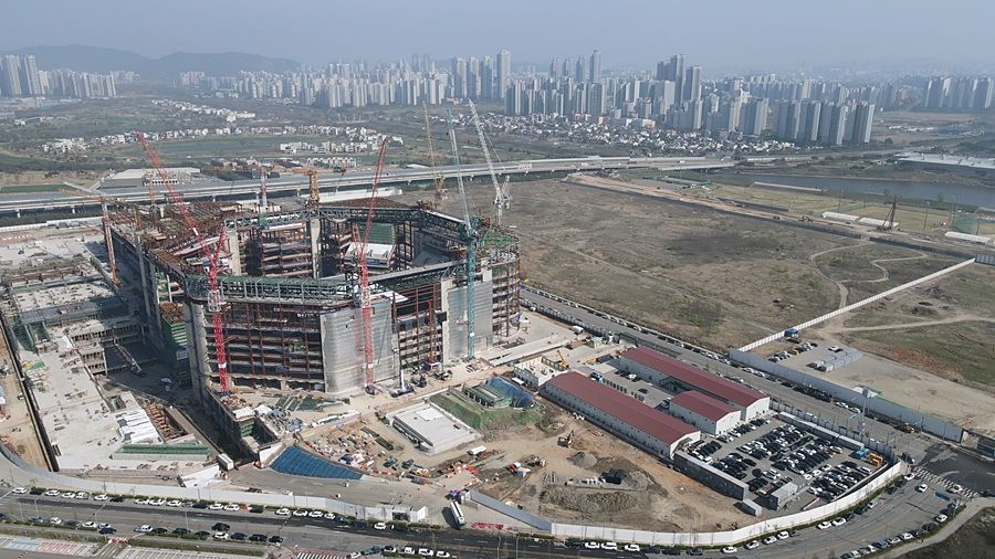 청라국제도시 스타필드 조성 현장(4월 촬영)
