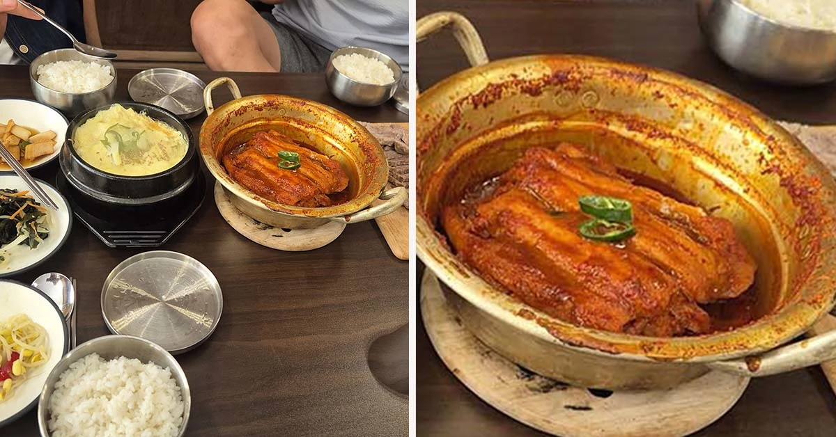 문제의 식당을 고발한 네티즌이 스레드에 올린 사진. 이게 갈치조림 4인분이다. / 스레드