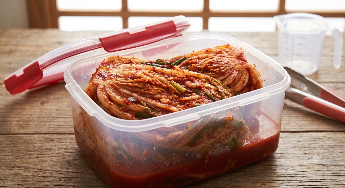 맛있게 완성된 김장김치 모습. 기사 이해를 돕기 위해 AI를 활용해 제작한 자료 사진. 생새우가 제공하는 특유의 감칠맛과 깊은 풍미를 대체할 수 있는 양념 재료는 충분히 존재한다. 생새우의 단점을 보완하고 김치 보관성을 향상시킬 수 있는 대표적인 대체재는 염장 과정을 거쳐 충분히 발효된 전통 젓갈과 천연 해산물 육수다.