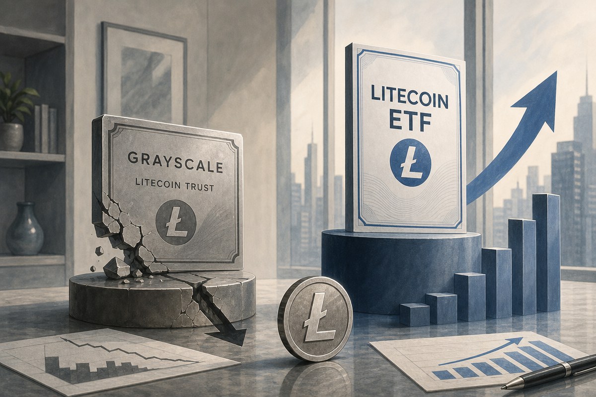 그레이스케일 라이트코인 ETF 전환 추진, 캐너리에 선점 뒤처지고 순자산은 반토막