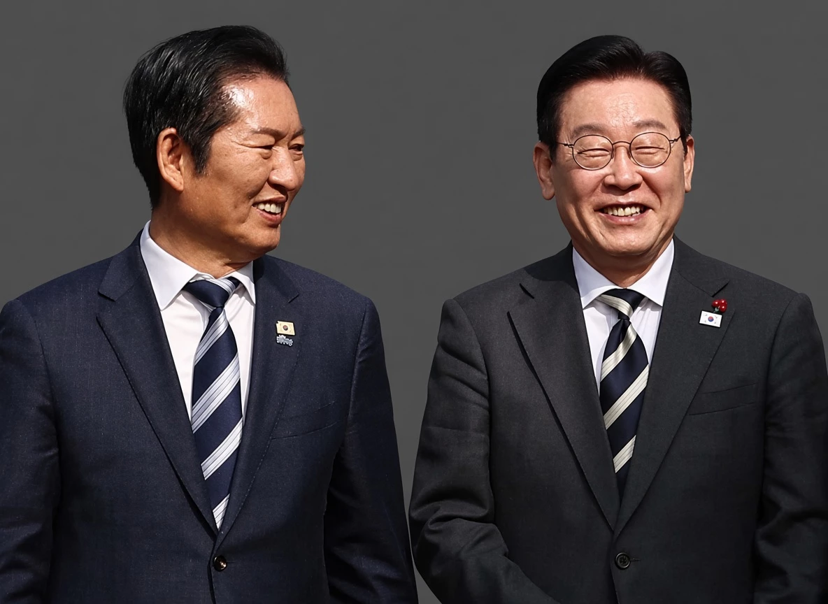 이재명(오른쪽) 대통령과 정청래 더불어민주당 의원. / 뉴스1