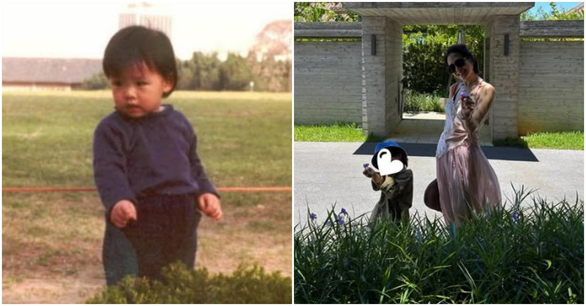 왼쪽은 손예진 과거 사진, 오른쪽은 손예진과 그의 아들 / 손예진 인스타그램