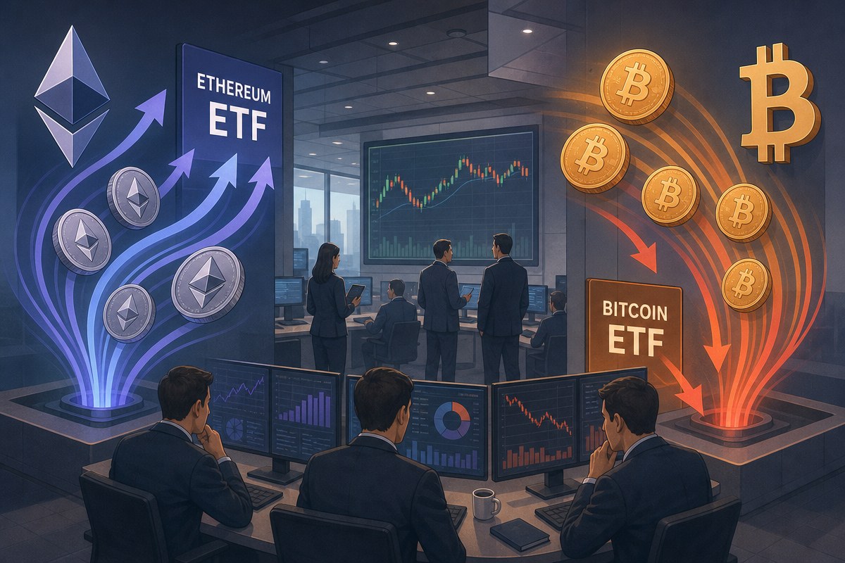 이더리움 ETF에 하루 2,906억원 유입, 비트코인은 나흘 연속 자금 이탈