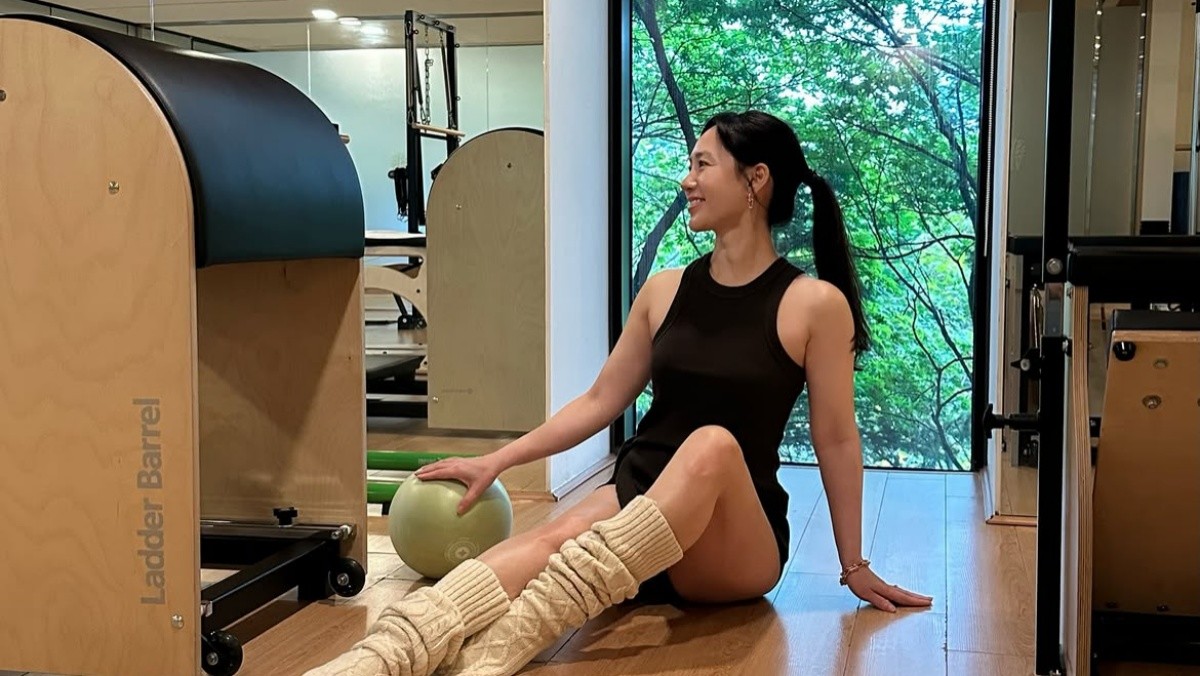 배우 박주미가 14일 자신의 SNS에서 운동을 하고 있는 근황을 공개했다. / 박주미 인스타그램