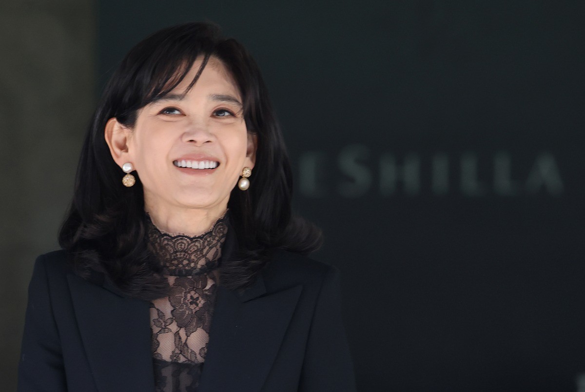 이부진 호텔신라 사장이 지난 3월 19일 오전 서울 중구 삼성전자 장충동 사옥에서 열린 호텔신라 정기 주주총회에 참석한 후 이동하고 있다. / 뉴스1