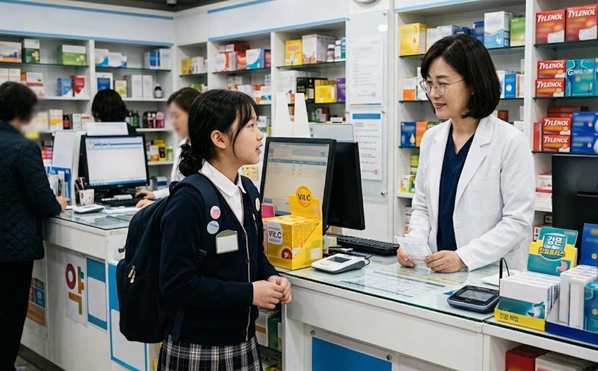 감기약을 사러 약국을 찾은 초등학교 6학년 학생이 여성 경구피임약을 받아 복용한 뒤 응급실로 실려간 일이 벌어졌다. 글에 대한 이해를 돕기 위해 AI 툴로 만든 사진.