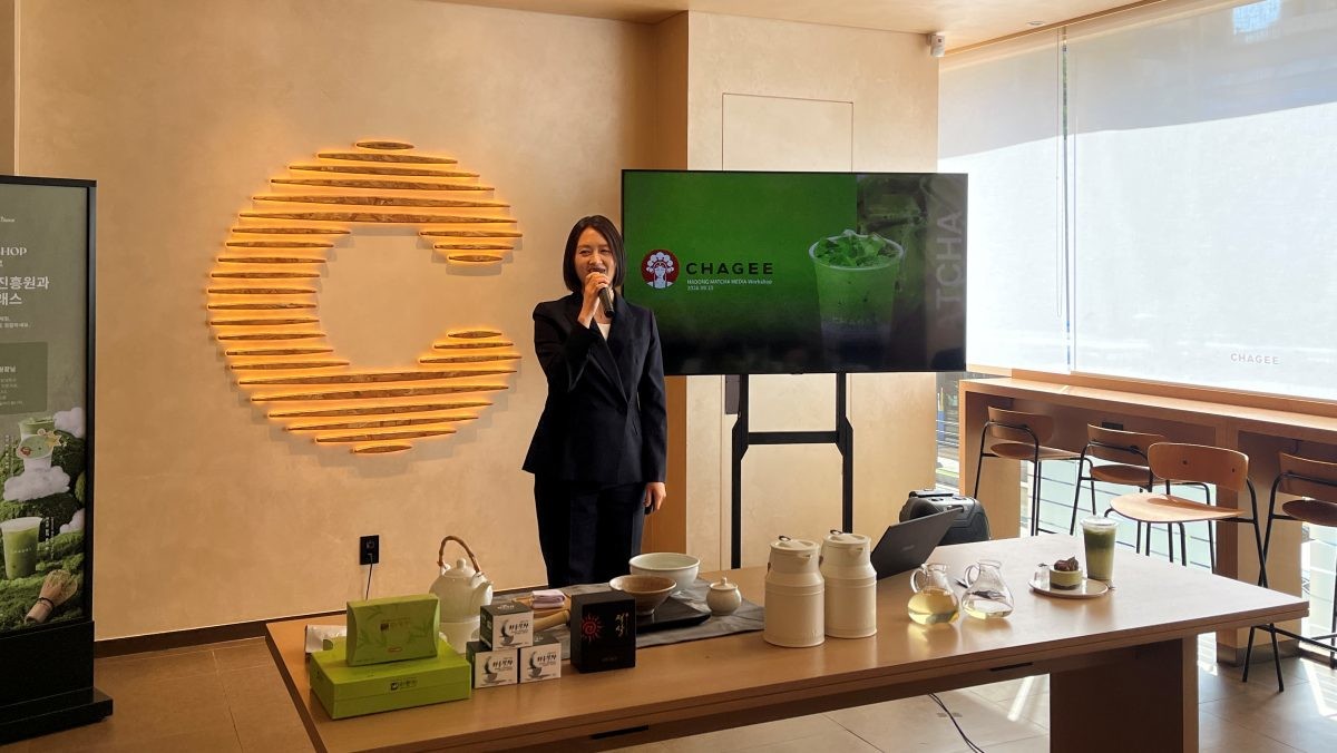 15일 차지 종로점에서 열린 미디어 클래스에서 김정희 차지코리아 마케팅총괄(CMO)이 발표를 하고 있다.