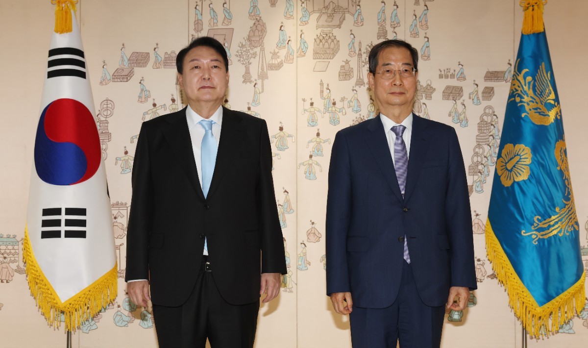 윤석열 전 대통령과 한덕수 전 총리 / 뉴스1