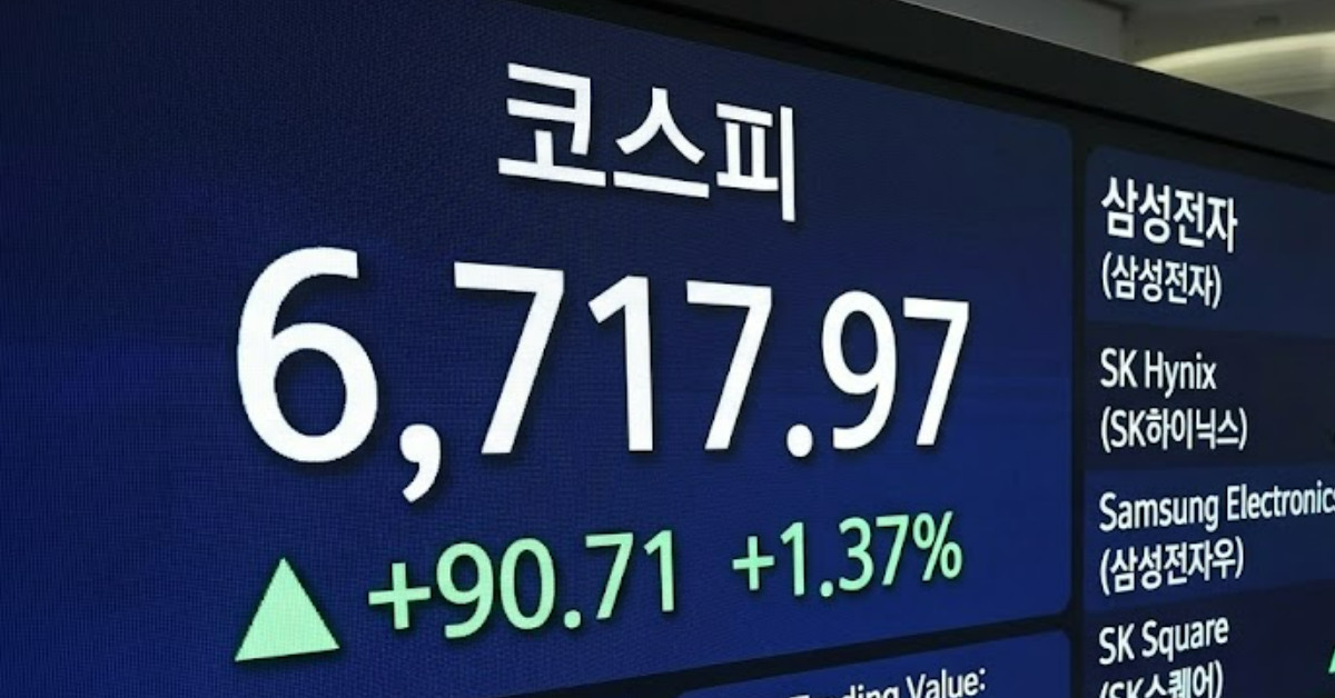 코스피 6717.97 마감…반도체 대형주 승자는?