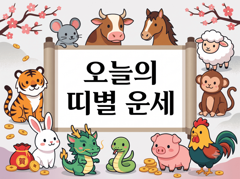 9월 20일 당신의 띠는? 띠별 '운세 지도' 공개 (+운세)