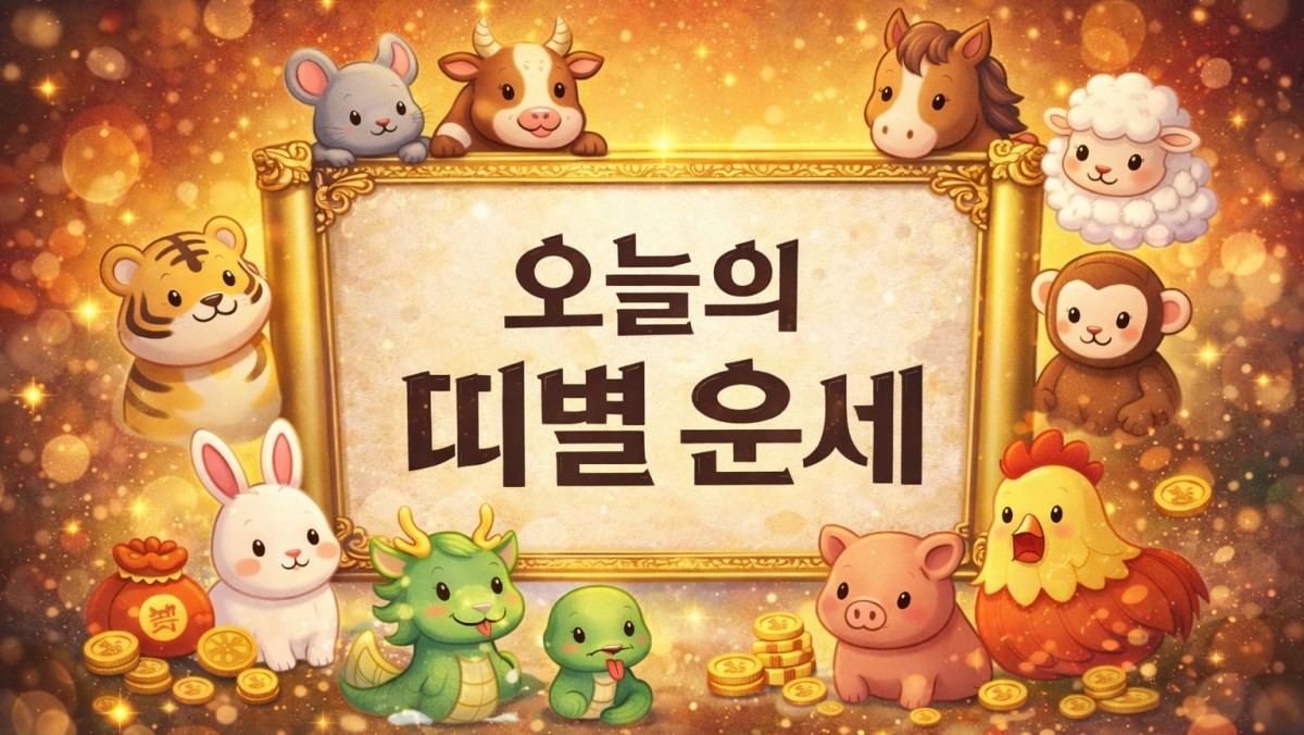오늘의 띠별 운세 (AI로 제작.)