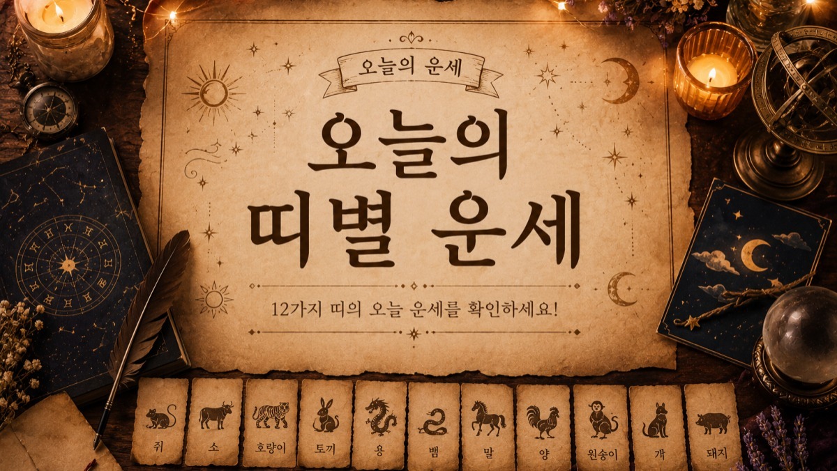 9월 22일 십이지지별 운세, 쥐띠는 기발한 아이디어 터진다...당신의 띠는?