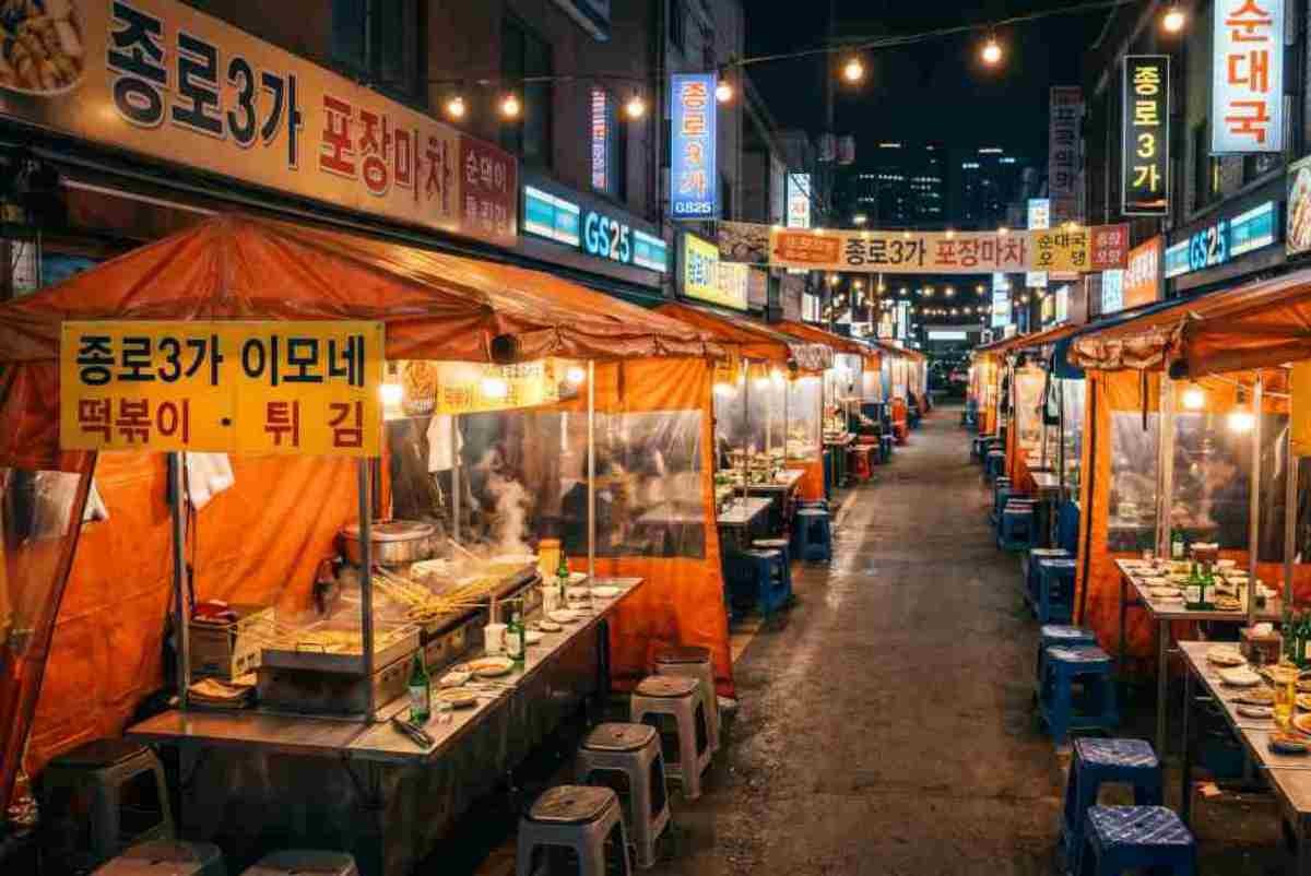 종로 3가 포장마차 거리를 AI로 생성한 이미지 / AI 생성 이미지