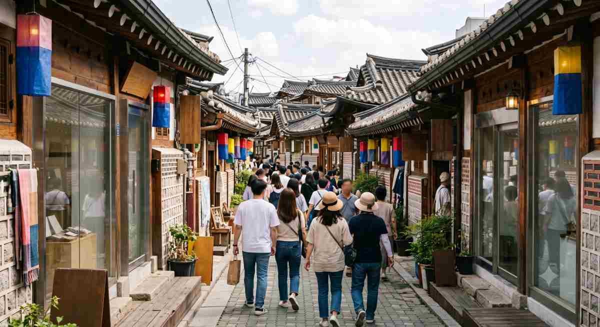 종로 익선동 거리를 표현한 사진 / AI 생성 이미지