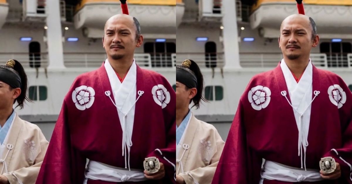일본 나고야에서 열린 아시안게임 선수촌 환영 행사에 임진왜란을 일으킨 도요토미 히데요시를 연상시키는 인물이 등장 / 서경덕 교수 인스타그램