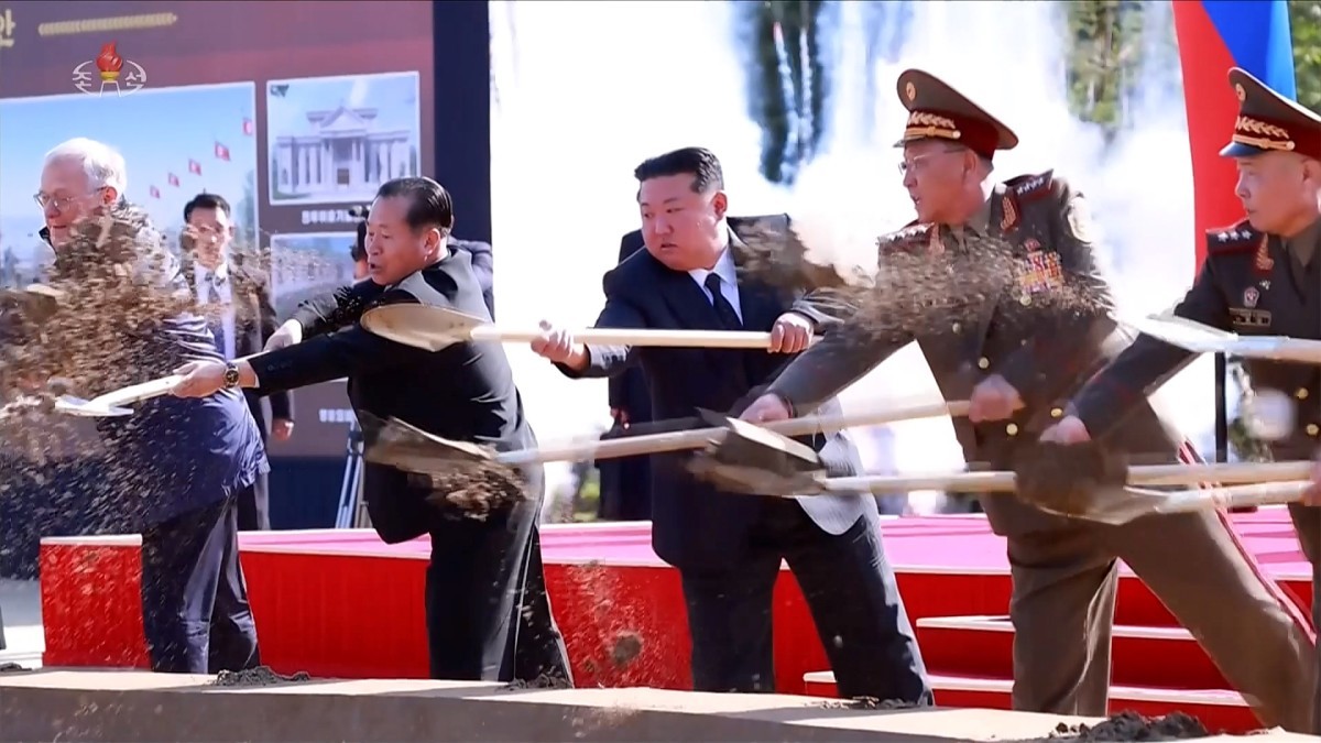 북한이 평양에 러시아 파병 전사자를 추모하기 위한 '해외군사작전 전투위훈기념관'을 건립했다. 조선중앙TV 화면. / 연합뉴스