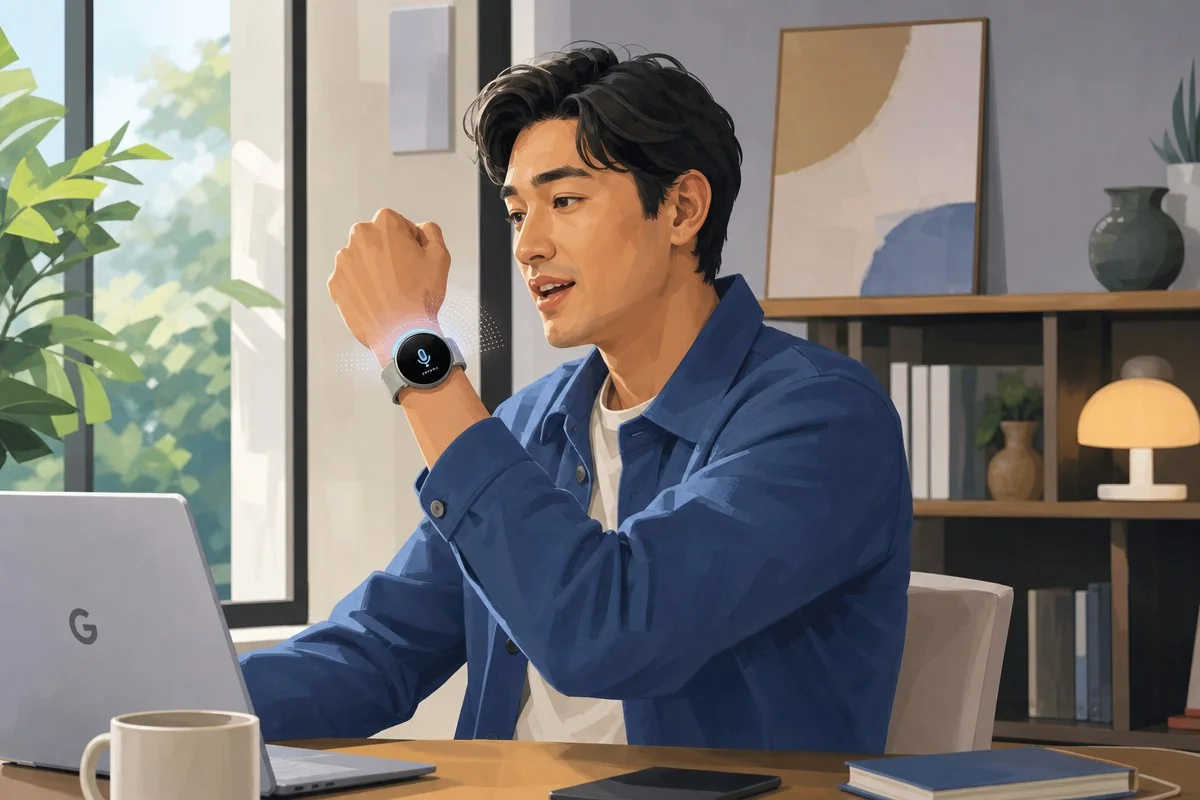 픽셀워치, 핀치 한 번으로 더 많은 기능 조작 — AI 자료 이미지