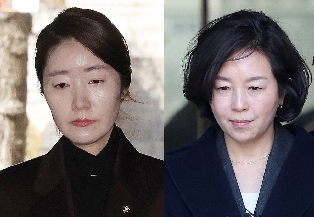 '1억 공천헌금' 의혹을 받는 강선우 무소속 의원과 김경 전 서울시의원이 지난 3월 3일 서울 서초구 중앙지법에서 열린 구속 전 피의자 심문에 출석했다. 사진 왼쪽은 법원 출석하는 강 의원, 오른쪽은 법원 나서는 김 전 시의원 / 뉴스1