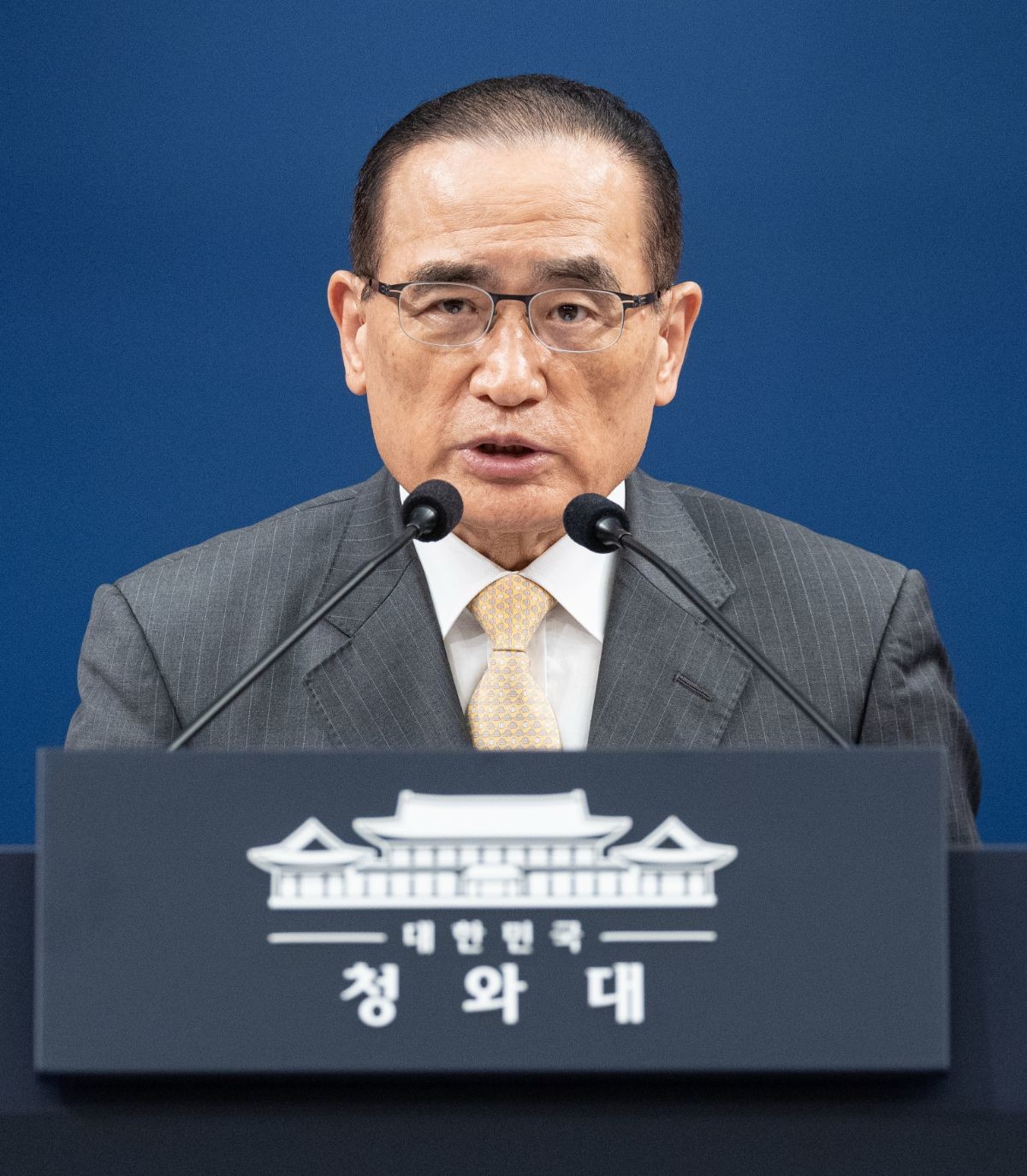 위성락 국가안보실장이 21일 춘추관에서 이재명 대통령 순방 일정 관련 브리핑을 하고 있다. / 뉴스1