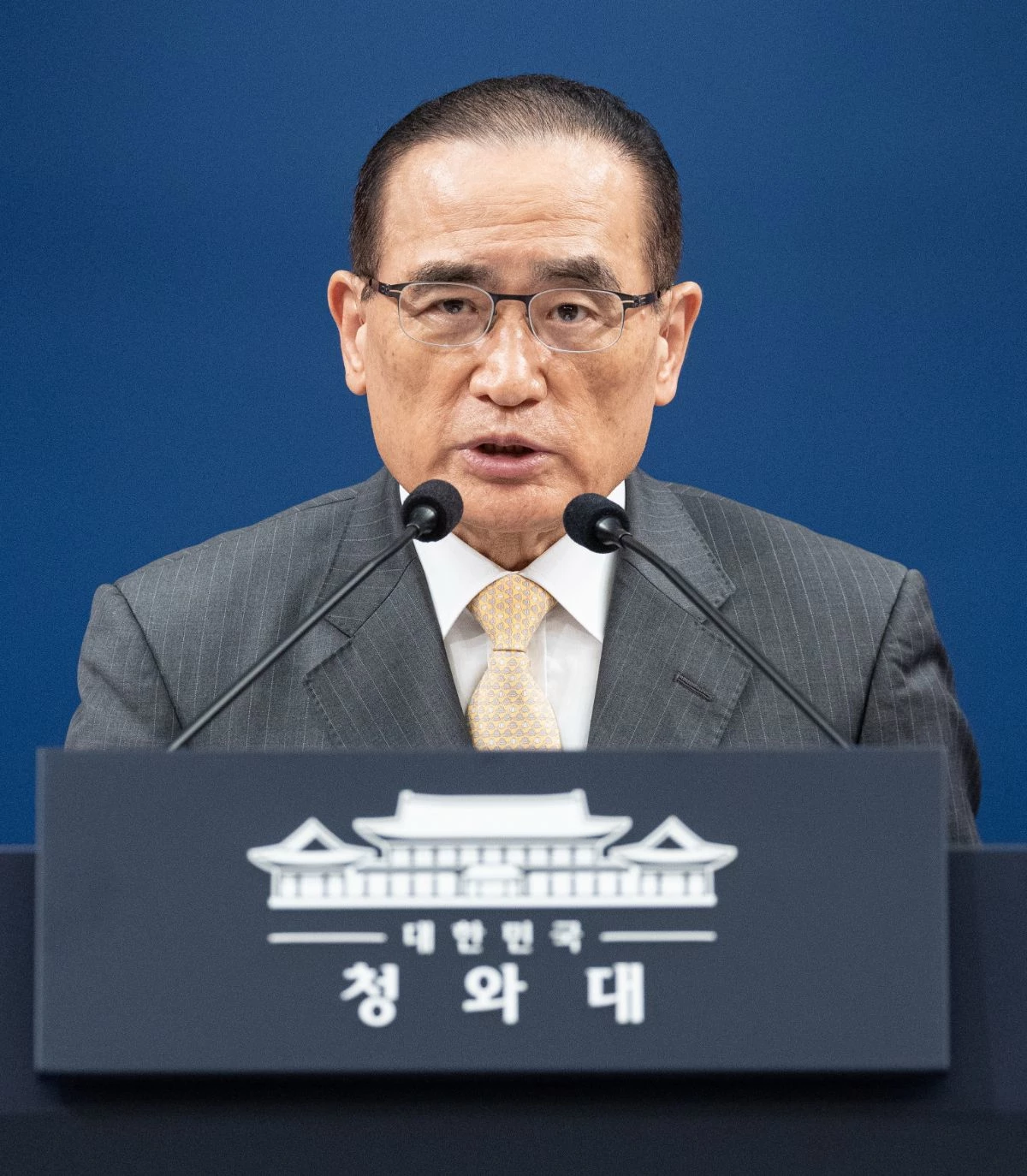 위성락 국가안보실장이 21일 춘추관에서 이재명 대통령 순방 일정 관련 브리핑을 하고 있다. / 뉴스1