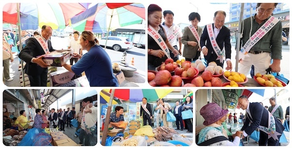 한득수 임실군수, 추석맞이 전통시장 첫 장보기“상권에 활력을”