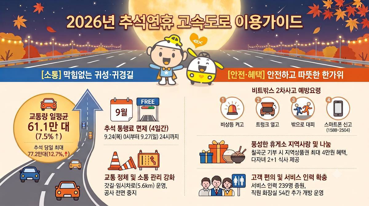 한국도로공사 대구경북본부, 추석 연휴 특별교통대책 시행