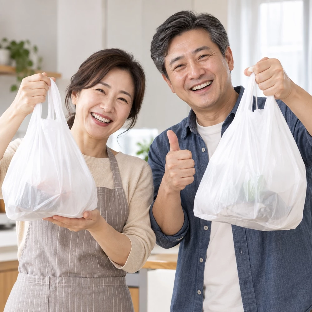 비닐봉지를 들고 있는 사람을 표현한 자료사진. AI툴을 활용해 생성됐습니다.