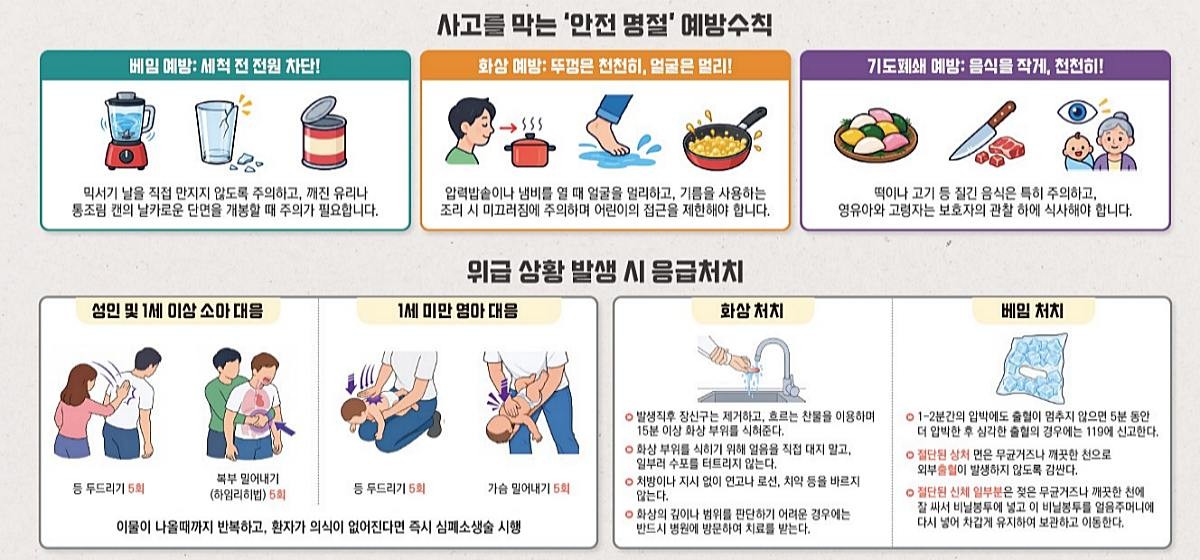 사고를 막는 '안전 명절' 예방수칙 카드뉴스. / 질병관리청 제공