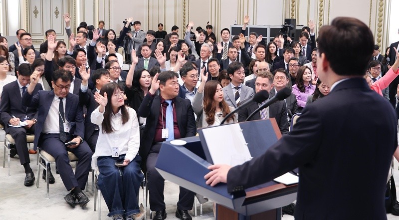 이재명 대통령 기자회견 현장 / 뉴스1
