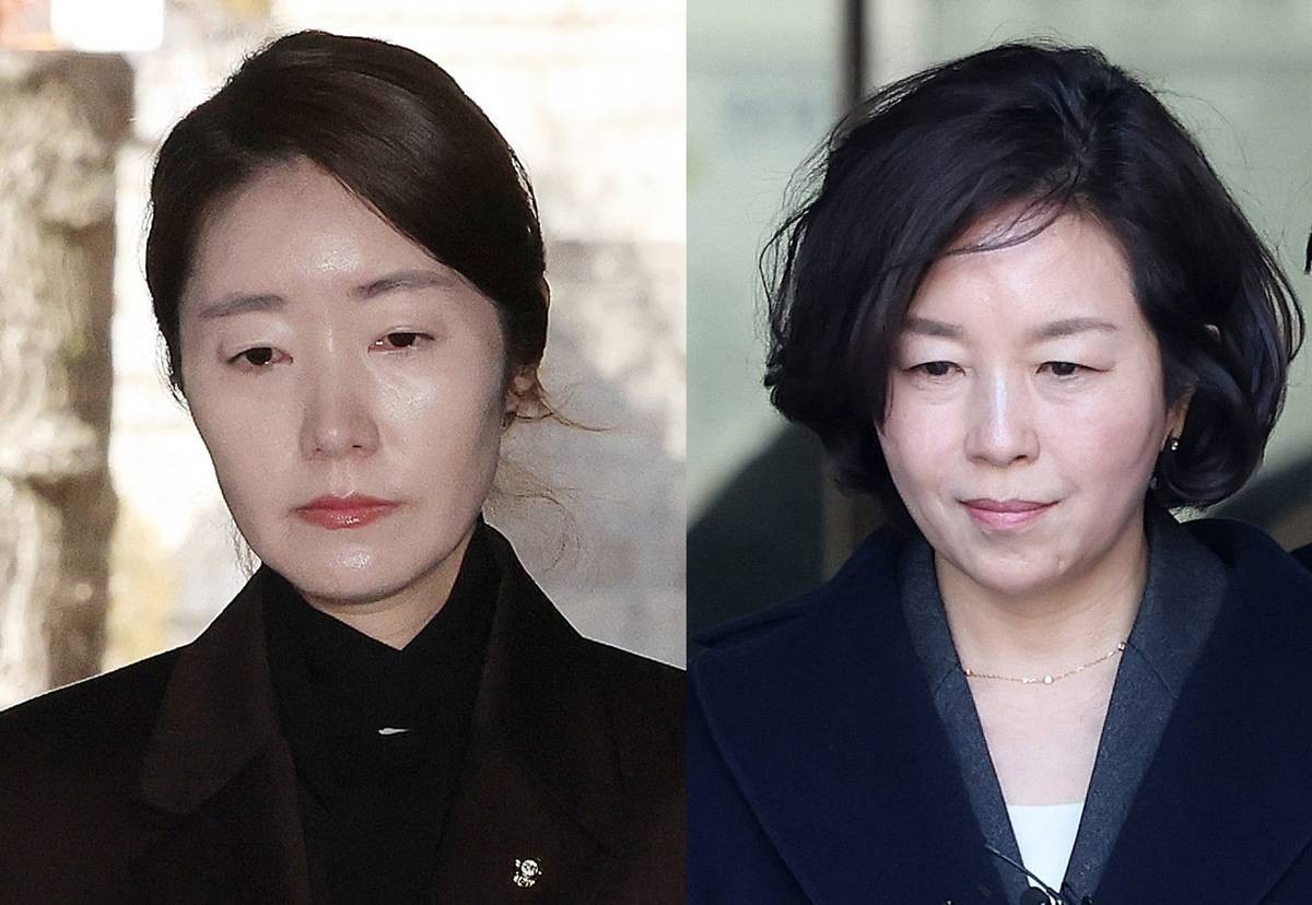 '1억 공천헌금' 의혹을 받는 강선우 무소속 의원과 김경 전 서울시의원이 지난 3월 3일 서울 서초구 중앙지법에서 열린 구속 전 피의자 심문에 출석했다. 사진 왼쪽은 법원 출석하는 강 의원, 오른쪽은 법원 나서는 김 전 시의원 / 뉴스1